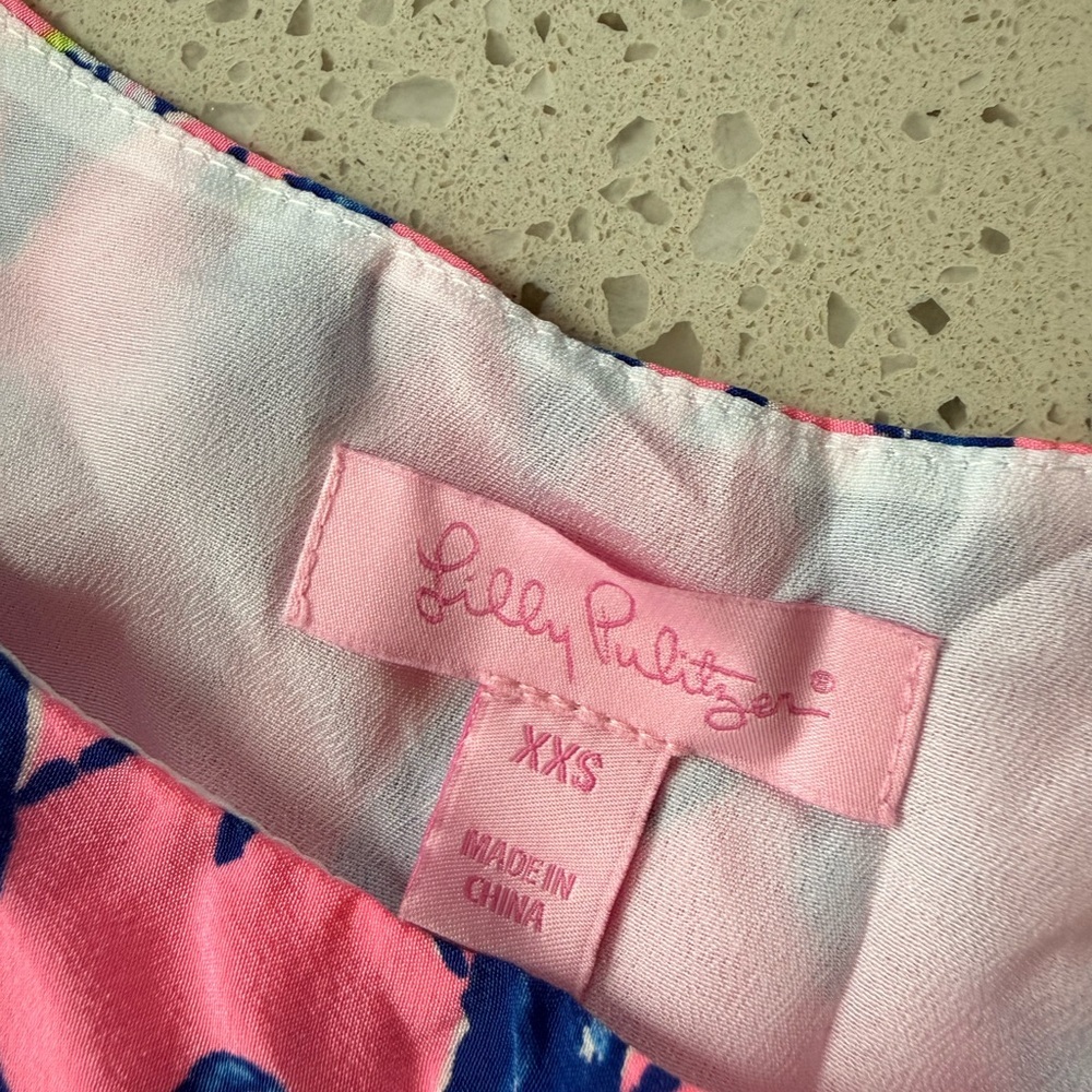 Lilly Pulitzer Pink and Blue Silk Dress - Picture 3 of 6